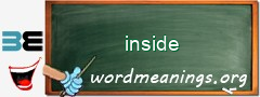 WordMeaning blackboard for inside